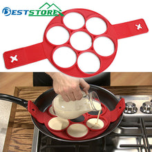 将图片加载到图库查看器，Pancake Maker Egg Ring Maker Nonstick Easy Fantastic Egg Omelette Mold Kitchen Gadgets Cooking Tools Silicone
