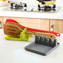 将图片加载到图库查看器，1 PCs Kitchen Cooking Tools Kitchen Silicone/PP Spoon Rest Utensil Spatula Holder Heat Resistant Storage Shelves 3 Colors
