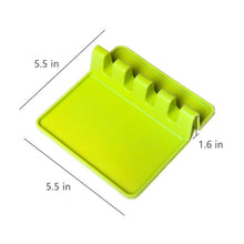 将图片加载到图库查看器，1 PCs Kitchen Cooking Tools Kitchen Silicone/PP Spoon Rest Utensil Spatula Holder Heat Resistant Storage Shelves 3 Colors
