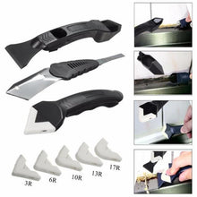 将图片加载到图库查看器，5 In 1 Silicone Remover Caulking Finishing Cleaning Tools Sealant Smooth Scraper Grout Kit Plastic Scraper Trowel Hand Tools
