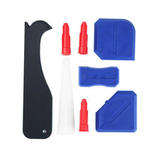 将图片加载到图库查看器，5 In 1 Silicone Remover Caulking Finishing Cleaning Tools Sealant Smooth Scraper Grout Kit Plastic Scraper Trowel Hand Tools
