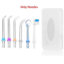 将图片加载到图库查看器，5 Modes Portable Oral Irrigator 300ml Waterproof Dental Water Flosser Jet USB Irrigator Dental Teeth Cleaner + 5 Jet Tips &amp; Bag
