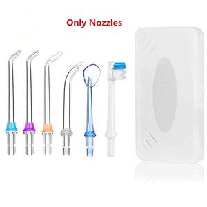 5 Modes Portable Oral Irrigator 300ml Waterproof Dental Water Flosser Jet USB Irrigator Dental Teeth Cleaner + 5 Jet Tips & Bag