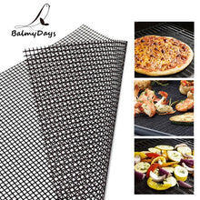 将图片加载到图库查看器，BBQ Grill Mat PTFE Barbecue Grill Mesh Mat Non-stick BBQ Mat Reusable Smoker Grill Cooking Mat Grill Pad Liner BBQ Accessories
