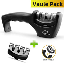 将图片加载到图库查看器，Knife Sharpener 4 in 1 Diamond Coated&amp;Fine Rod Knife Shears and Scissors Sharpening stone System Stainless Steel Blades
