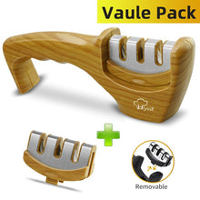 将图片加载到图库查看器，Knife Sharpener 4 in 1 Diamond Coated&amp;Fine Rod Knife Shears and Scissors Sharpening stone System Stainless Steel Blades
