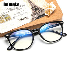 将图片加载到图库查看器，Imwete Anti Blue Light Computer Glasses Frame Men Women Transparent Gaming Glasses Frames Protection Eye Retro Spectacles Frames
